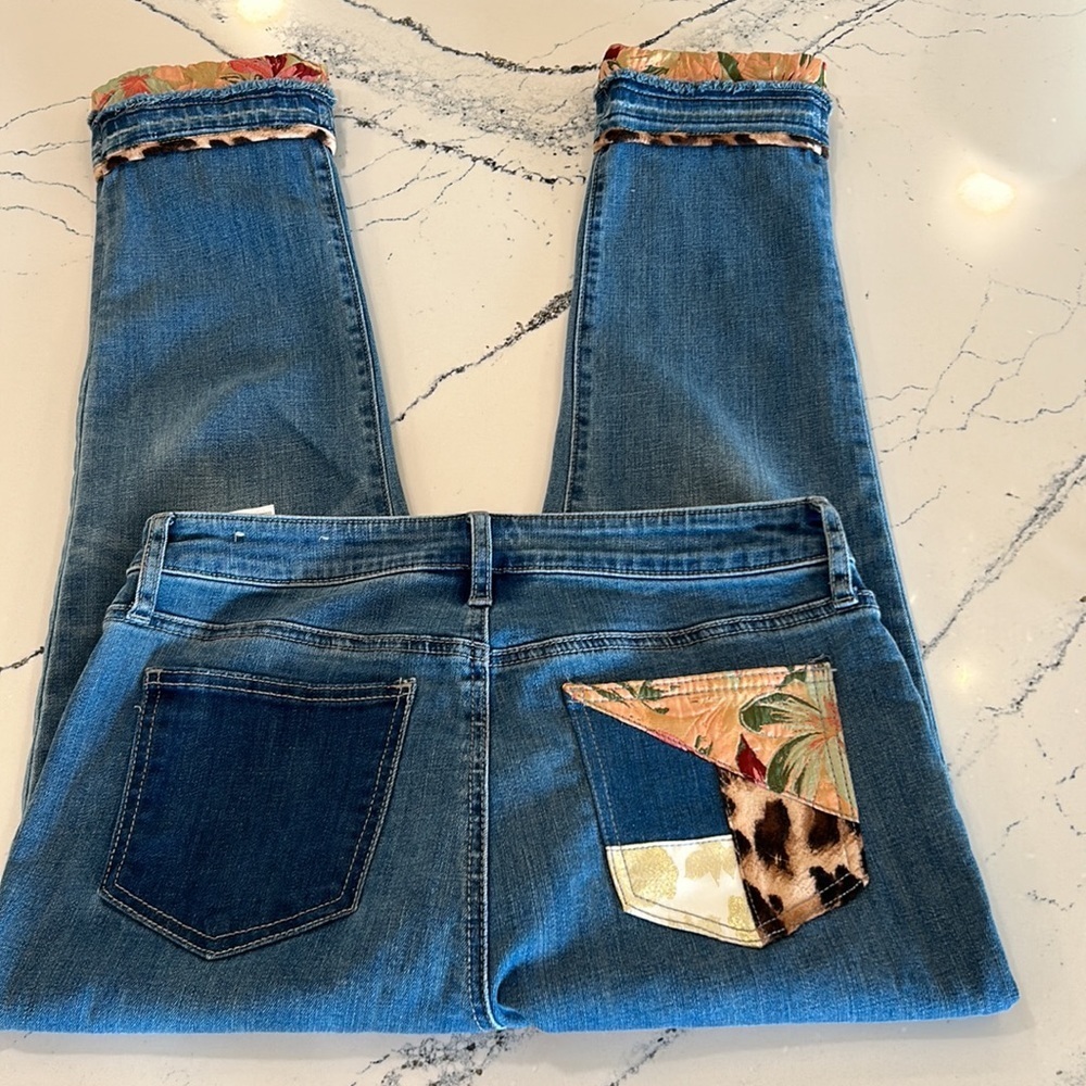 Chico’s Girlfriend Slim Ankle Patchwork Pocket An… - image 7